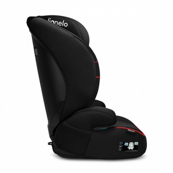 Lionelo Fotelik samochodowy Hugo I-Size Sporty Black Red 15-36 kg