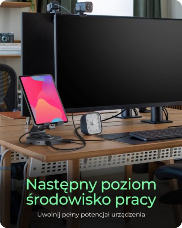 IcyBox Uchwyt na tableta/smartfona z wbudowaną stacją dokujacą IB-TH100-DK
