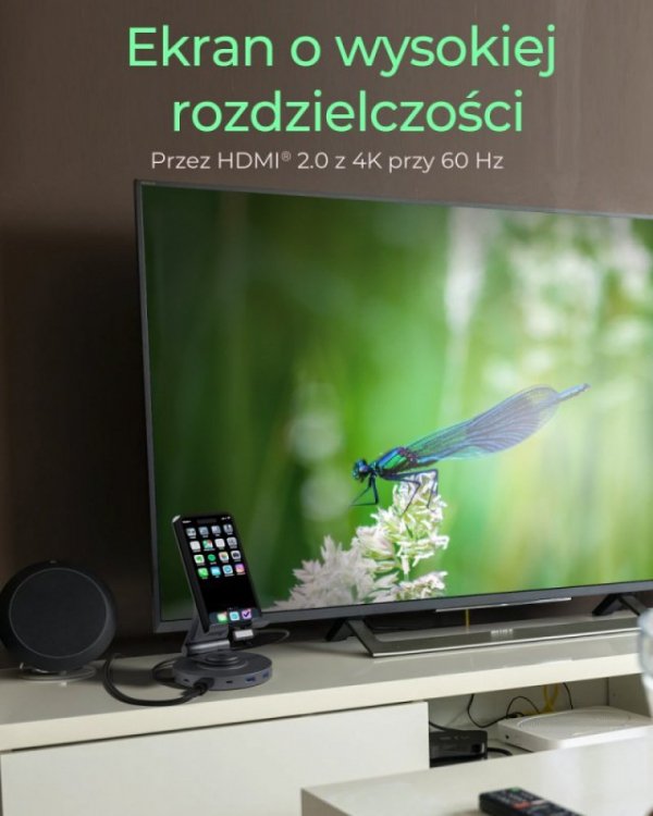 IcyBox Uchwyt na tableta/smartfona z wbudowaną stacją dokujacą IB-TH100-DK