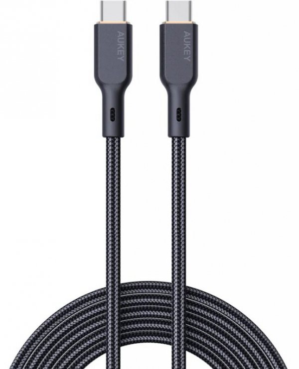 AUKEY CB-KCC102 kevlarowy kabel USB C - USB C | 1.8m | 5A | 100W PD | 20V
