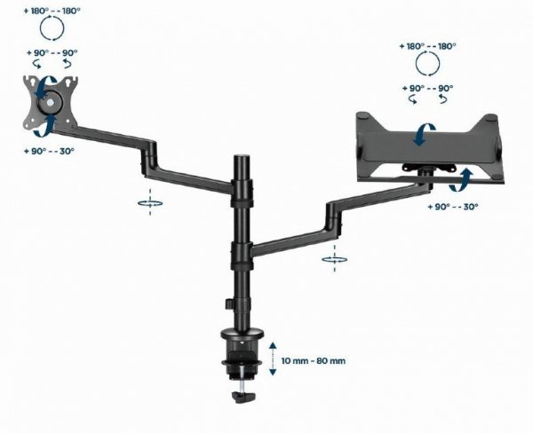 Gembird Uchwyt do monitora max 27&#039;&#039; i laptop do 17&#039;&#039;