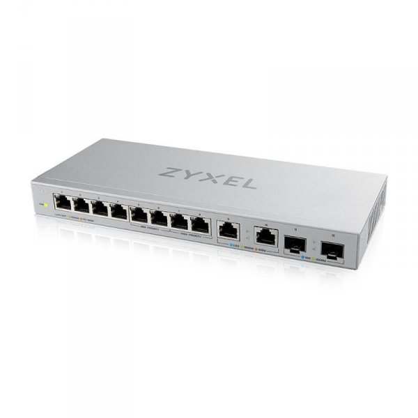 Zyxel Przełącznik 12-Port Gigabit Unmanaged Switch with 8-Port 1G +                        2-Port 2.5G + 2-Port SFP+ XGS1010-12-
