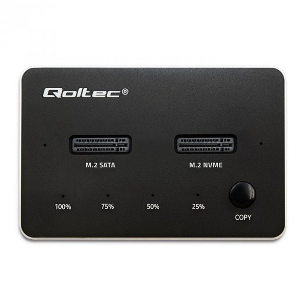 Qoltec Stacja dokująca dysków SSD M.2 | NVMe | SATA | USB-C | DUAL 2 x  2TB