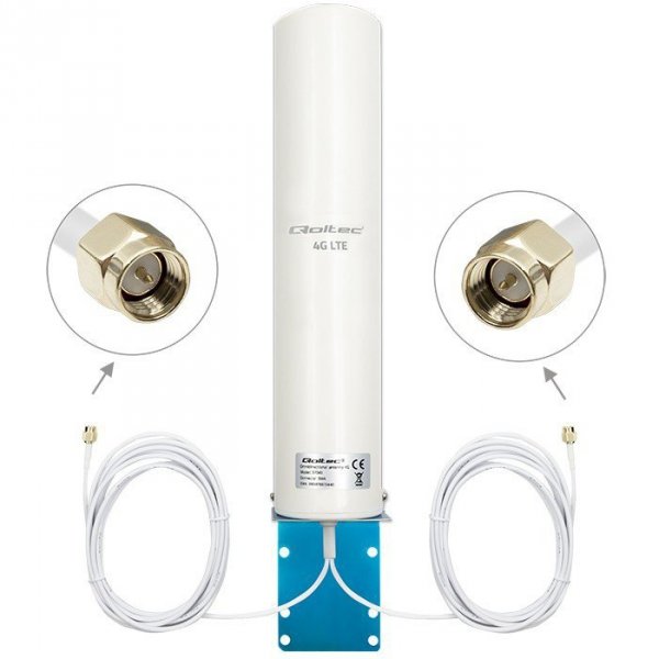 Qoltec Antena 4G LTE DUAL | 12dBi | dookólna | zewnętrzna