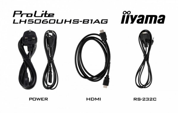 IIYAMA Monitor wielkoformatowy 49.5 cala LH5060UHS-B1AG matowy 24h/7 500(cd/m2) VA 3840 x 2160 UHD(4K) Android.11 Wifi CMS(iiSig