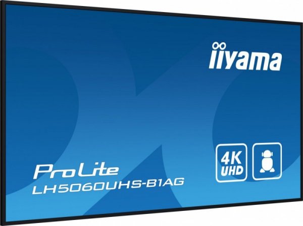 IIYAMA Monitor wielkoformatowy 49.5 cala LH5060UHS-B1AG matowy 24h/7 500(cd/m2) VA 3840 x 2160 UHD(4K) Android.11 Wifi CMS(iiSig