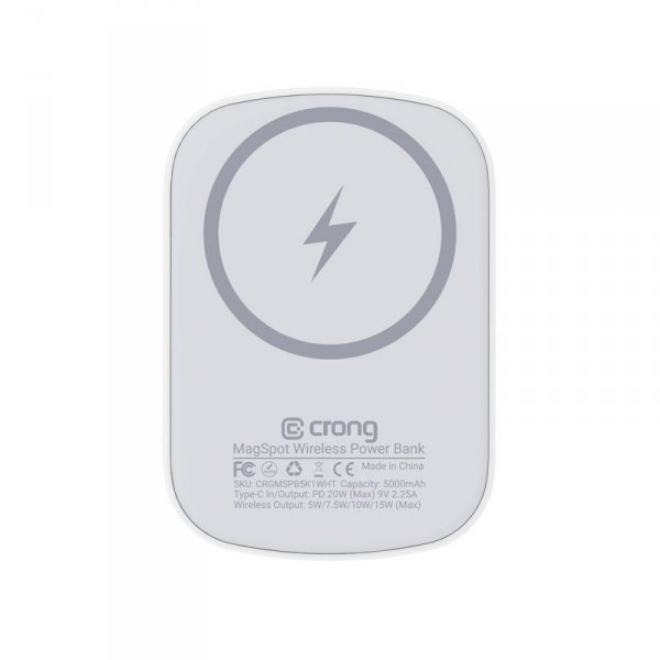 CRONG Bezprzewodowy power bank z MagSafe 5000mAh, USB-C 20W PD