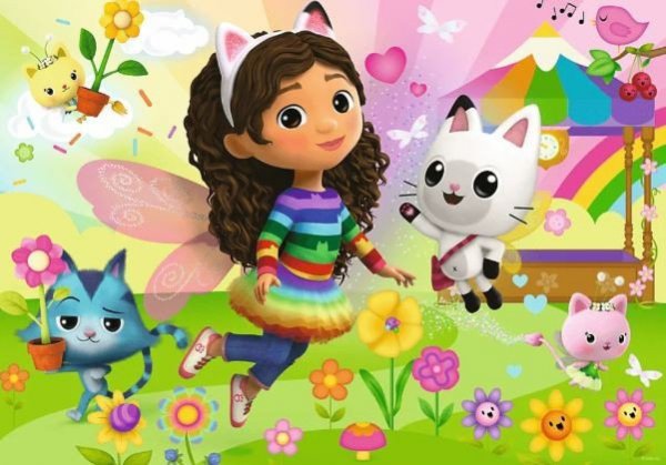 Trefl Puzzle 100 elementów Glitter Brokatowa Gabi Gabby&#039;s Dollhouse