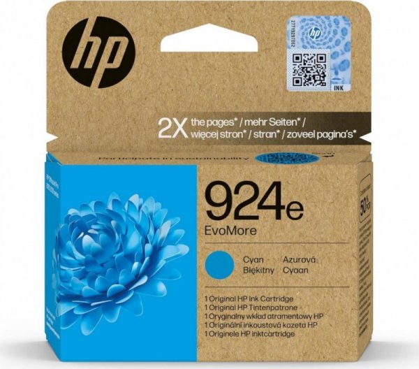 HP Inc. Tusz 924e Cyan 4K0U7NE