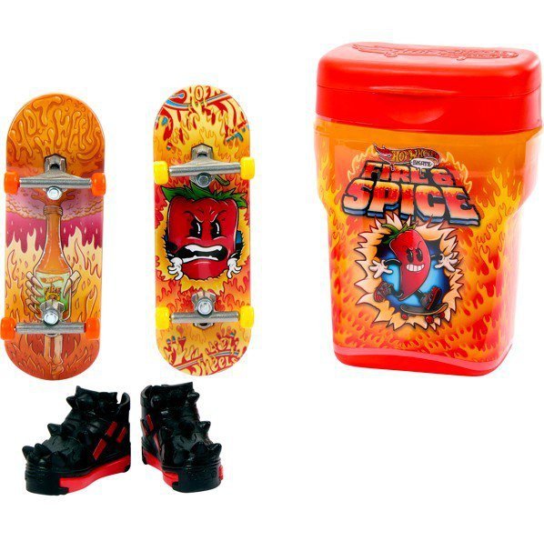 Hot Wheels Zestaw Skate Skatebox z deskorolkami, Spice