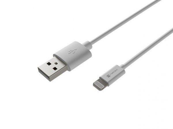 Natec Kabel Lightning (M)-&gt;USB-A(M) 1m MFI Prati Biały