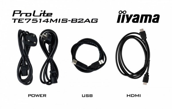 IIYAMA Monitor interaktywny 75 cali TE7514MIS-B2, INFRARED,50pkt,VA,4K,7H,WiFi,MIC,USB ANDROID 13, Google EDLA