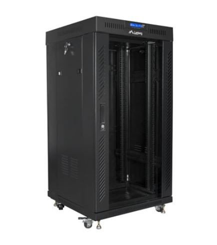 Lanberg Szafa stojąca rack 19 cali 22U 600X600mm czarna LCD