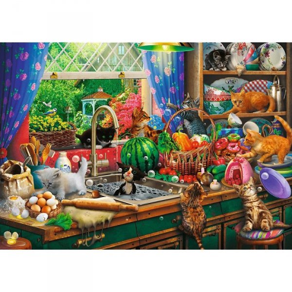 Trefl Puzzle 1000 elementów Premium Plus Kociaki rozrabiaki