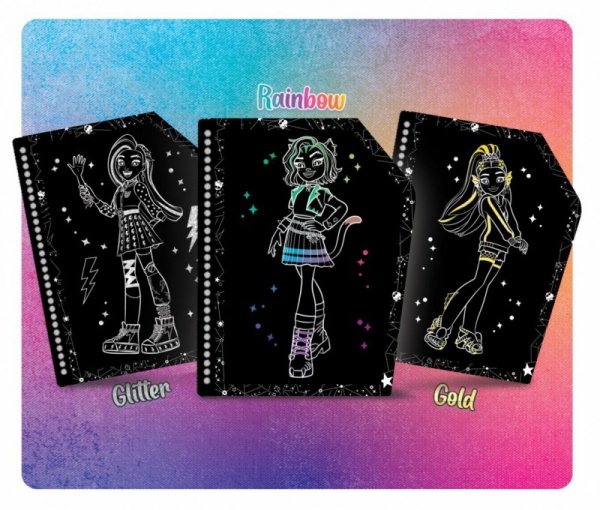 Lisciani Zdrapywanka Sketchbook Scratch reveal Monster High Forever Friends