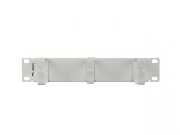 Lanberg Organizer kabli 10 cali z 3 metalowymi uchwytami TYP B szary