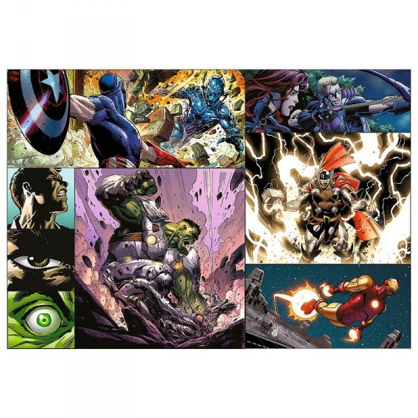 Trefl Puzzle 4x250 elementów Bohaterskie dni Avengers