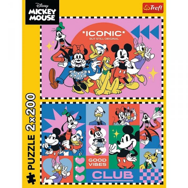 Trefl Puzzle 2x200 elementów Czas z przyjaciółmi Miki Donald