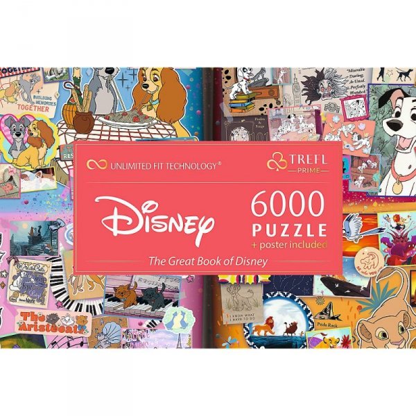 Trefl Puzzle 6000 elementów Disney Magical Book of Fairytales
