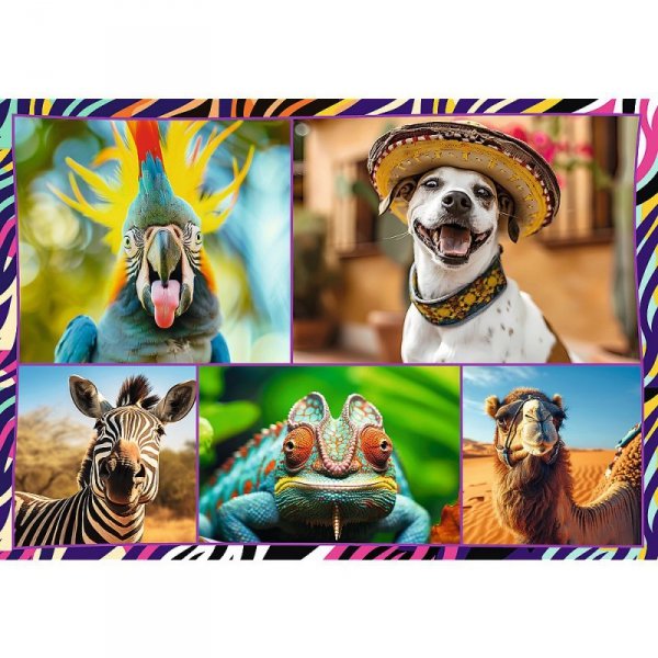 Trefl Puzzle 4x250 elementów Zabawne zwierzaki