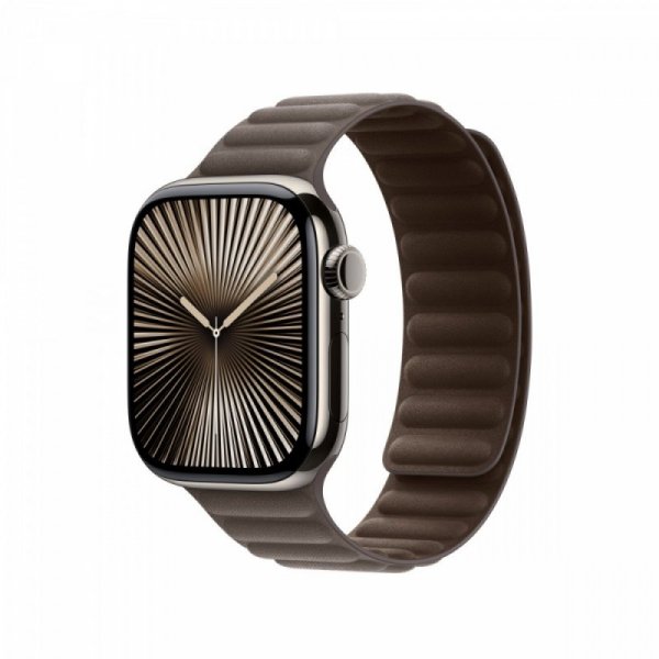 Apple Pasek karbowany magnetyczny w kolorze szarobrązowym do koperty 42 mm - rozmiar S/M
