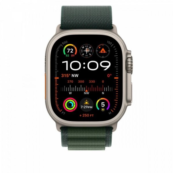 Apple Opaska Alpine w kolorze ciemnozielonym do koperty 49 mm - rozmiar S - elementy z tytanu w kolorze naturalnym