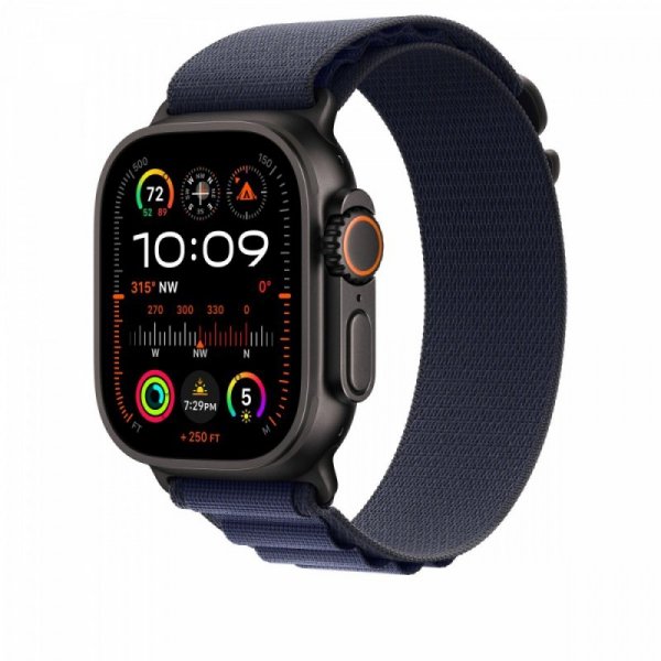 Apple Opaska Alpine w kolorze granatu do koperty 49 mm - rozmiar M - elementy z tytanu w kolorze czarnym