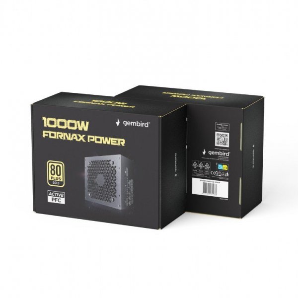Gembird Zasilacz komputerowy Fornax Power 1000W aktywny PFC wentylator 12 cm 80+Gold