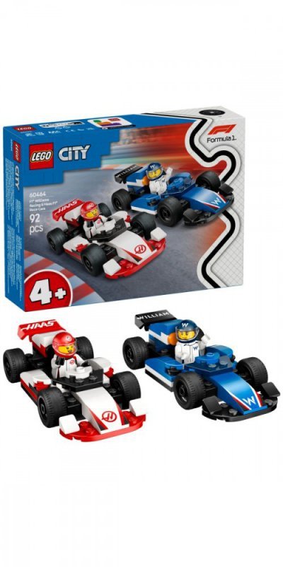 LEGO Klocki City 60464 F1 Bolidy Williams Racing i Haas F1