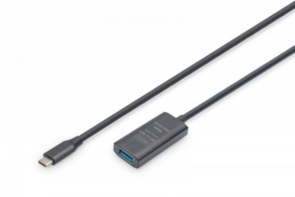 Digitus Kabel przedłużający aktywny, USB 3.2 Gen1 5Gbps, USB-C - USB-A, 5m