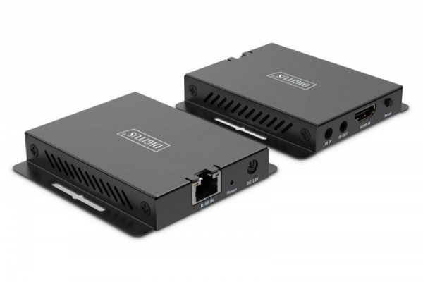Digitus Przedłużacz/Extender HDMI 4K120Hz 40m po skrętce HDCP 2.3 IR EDID (zestaw)