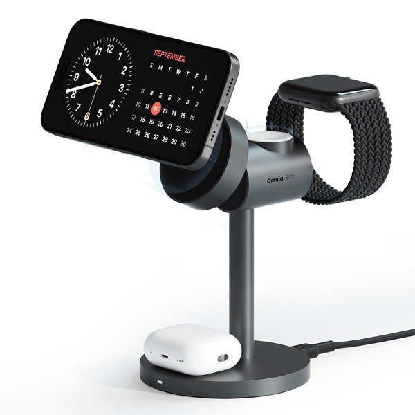 AUKEY LC-MC311 3w1 ładowarka bezprzewodowa MagSafe Qi2 15W + ładowarka PD 30W