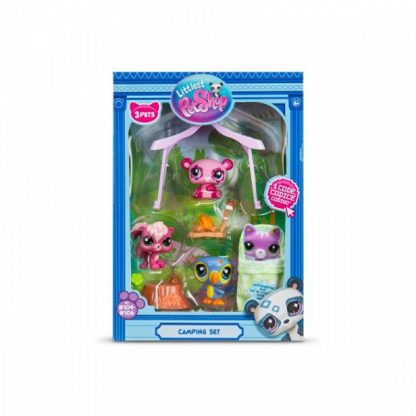 Tm Toys Zestaw 3 figurek Littlest Pet Shop Camping