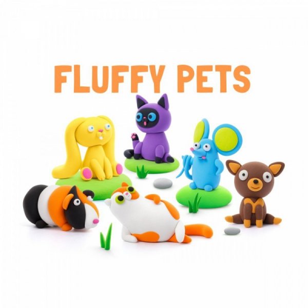 Tm Toys Masa plastyczna Hey Clay Figurka Puchate zwierzaki, Mysz