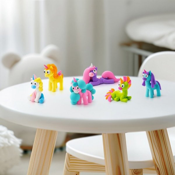 Tm Toys Masa plastyczna Hey Clay Jednorożce 3 pak, Lighty