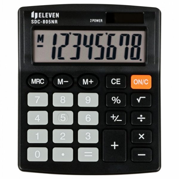 ELEVEN Kalkulator biurowy SDC805NR czarny