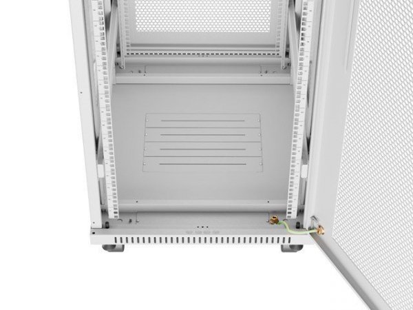 Lanberg Szafa instalacyjna rack stojąca 19 cali 27U 600x800 drzwi perforowane LCD szara (Flat pack)