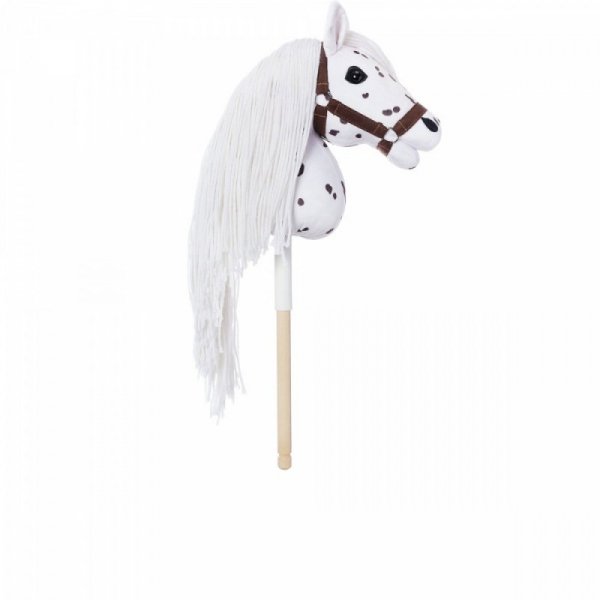 Tootiny Koń na kiju Hobby Horse HOPPIHORSE A3 Leopard - biały, maść tarantowata