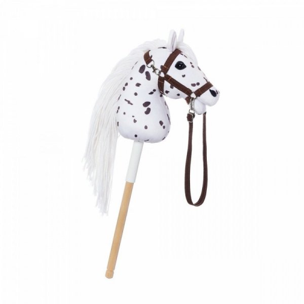 Tootiny Koń na kiju Hobby Horse HOPPIHORSE A4 Leopard - biały, maść tarantowata
