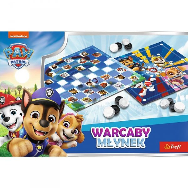 Trefl Gra Warcaby i Młynek Psi Patrol