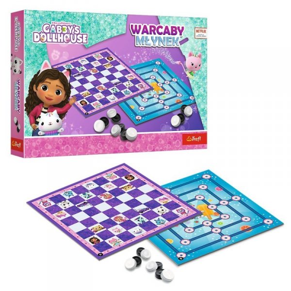 Trefl Gra Warcaby i Młynek Gabi Gabby Dollhouse