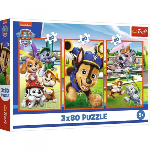 Trefl Puzzle 3x80 elementów Psia zgraja Psi Patrol Paw Patrol