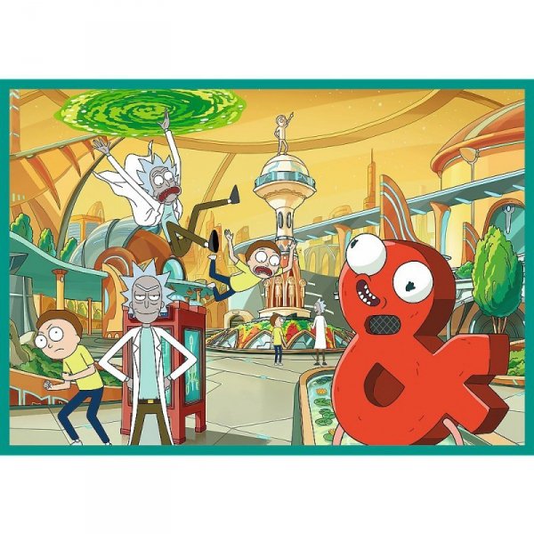 Trefl Puzzle 4x250 elementów Rick i Morty Zakręcony świat