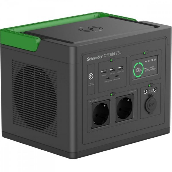 APC Stacja zasilania PPS730-GR Schneider OffGrid Portable Power Station 730, 738Wh   Lithium-ion, 2 Schuko, Sinewave