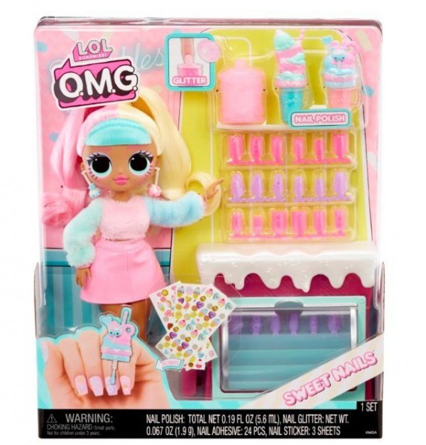 MGA Lalka L.O.L. Surprise OMG Sweet Nails, Candylicious Sprinkles Shop