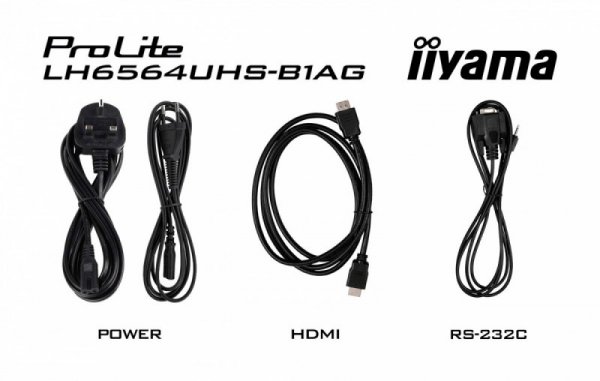 IIYAMA Monitor 65 cali LH6564UHS-B1AG, 24/7,VA,ANDROID14,4K,500cd,5000:1,    2xHDMI ,USB-C,RJ45, RS-232c, IR, 2x10W, 2xUSB, UCHW