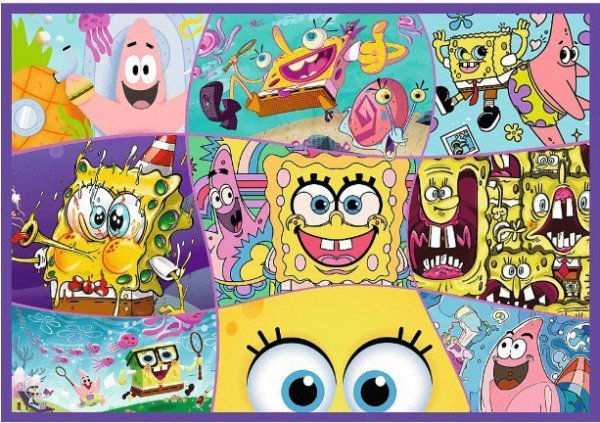 Trefl Puzzle 4x250 elementów SpongeBob Szalony świat