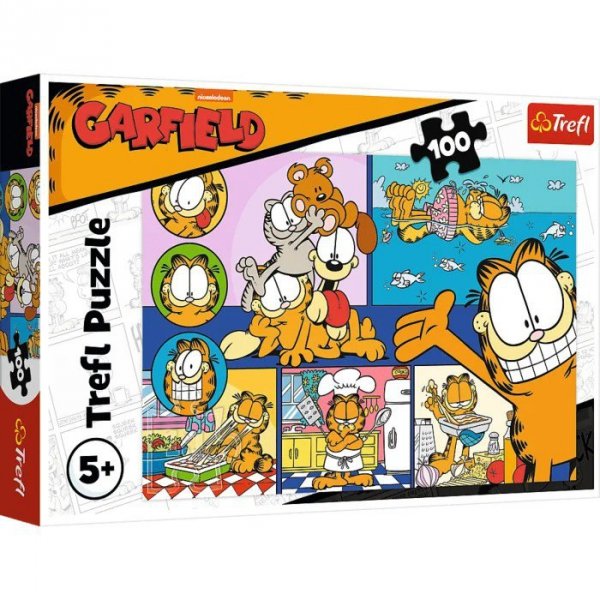 Trefl Puzzle 100 elementów Leniwy Garfield