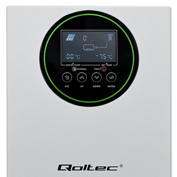 Qoltec Inwerter Przetwornica solarna do grzania wody ECO Solar Boost |  MPPT | BYPASS | LCD | 3kW/4kW | Wi-Fi