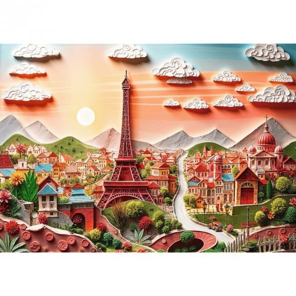 Trefl Puzzle 1000 elementów 40-lecie Paper Art Paryż